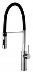 PAFFONI - Light Dřezová baterie s flexibilním ramenem, chrom/matná černá (LIG179CRNO)