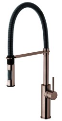 PAFFONI - Light Exclusive Edition Dřezová baterie s flexibilním výtokem, kartáčovaný černý nikl/černý mat (LIG179NKNSPNO)