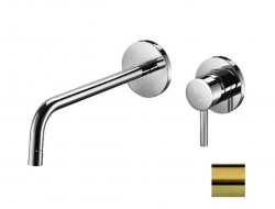 PAFFONI - Light Umyvadlová baterie pod omítku s tělesem, 2-otvorová instalace, kartáčovaná zlatá (LIG106HGSP70)