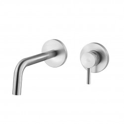 PAFFONI - Light Umyvadlová baterie pod omítku s tělesem, 2-otvorová instalace, nerez (LIG104ST70)