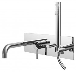 PAFFONI - Light Vanová baterie pod omítku, s přislušenstvím a tělesem, chrom (LIG001CR)