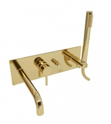 PAFFONI - Light Vanová baterie pod omítku, s přislušenstvím a tělesem, zlatá (LIG001HG)