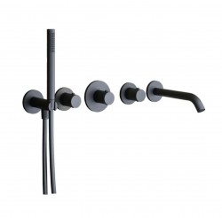 PAFFONI - Modular Box Termostatická baterie pod omítku, pro 2 spotřebiče, matná černá (MDE001NO)