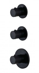 PAFFONI - Modular Box Termostatická baterie pod omítku, pro 2 spotřebiče, matná černá (MDE018NO)