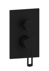 PAFFONI - Ringo Baterie pod omítku s tělesem, pro 2 spotřebiče, matná černá (RIN018NO/M)