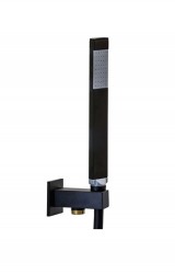 PAFFONI - Ringo West Set sprchové hlavice QUADRO, držáku a hadice, matná černá (ZDUP095NO)