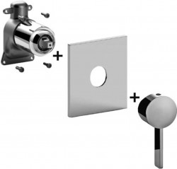 PAFFONI - Rock Baterie pod omítku pro 1 spotřebič, chrom (ROBOX010CR)