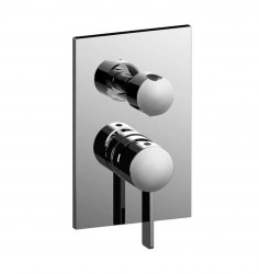 PAFFONI - Rock Sprchová podomítková baterie s přepínačem, 3 vývody, chrom (RO019CR)