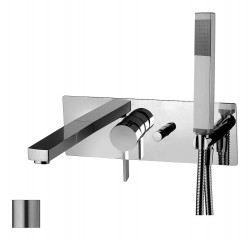 PAFFONI - Rock Vanová baterie pod omítku s příslušenstvím a tělesem, nerez (RO001ST)