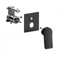 PAFFONI - Tilt Baterie pod omítku pro 2 spotřebiče, matná černá (TIBOX015NO/M)