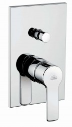 PAFFONI - West Sprchová baterie pod omítku s přepínačem a tělesem, chrom (WS015CR)