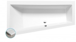 POLYSAN - ANDRA L SLIM asymetrická vana 180x90x45cm, bílá (72872S)