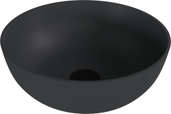 POLYSAN - BANERA ROUND umyvadlo na desku, litý mramor, průměr 39cm, antracit mat (14337.51)