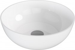 POLYSAN - BANERA ROUND umyvadlo na desku, litý mramor, průměr 39cm, bílá (14337)