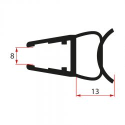 POLYSAN - Bublinkové těsnění pro sklo 8, 1963, černá (NDALB07)