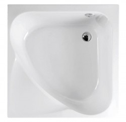 POLYSAN - CARMEN hluboká sprchová vanička s konstrukcí, čtverec 90x90x30cm, bílá (29711)