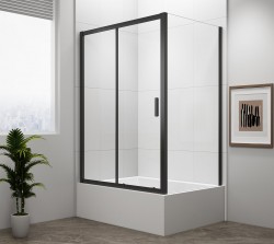 POLYSAN - DEEP BLACK obdélníkový sprchový kout 1200x900 L/P varianta, čiré sklo (MD1216B-02)