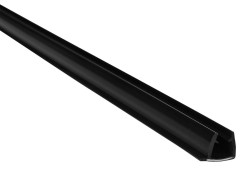 POLYSAN - EASY BLACK set svislých těsnění pro pivotové dveře, 2000 (2ks) (ND274B)
