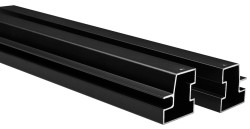 POLYSAN - EASY BLACK set vodorovných spojovacích profilů pivotových dveří 1900 (ND550B)