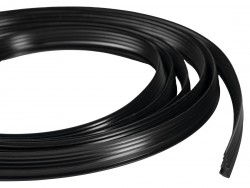 POLYSAN - EASY BLACK zamačkávací těsnění pivotových dveří, 1838 (ND007B)
