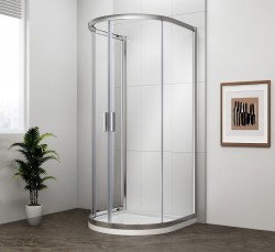 POLYSAN - EASY půlkruhová sprchová zástěna 900x900, čiré sklo (EL4615)