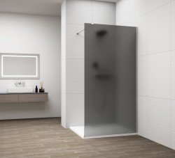 POLYSAN - ESCA CHROME jednodílná sprchová zástěna k instalaci ke stěně, kouřové matné sklo, 1000  (ES1410-01)