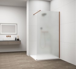 POLYSAN - ESCA COPPER MATT jednodílná sprchová zástěna k instalaci ke stěně, matné sklo, 700  (ES1170-09)