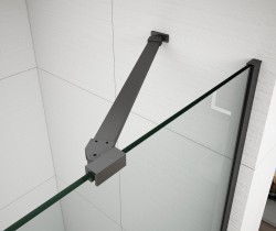 POLYSAN - FISA stěnový profil a vzpěra, gun metal (FS8062)