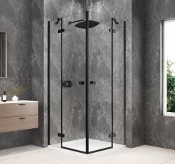 POLYSAN - GLOBE BLACK čtvercový sprchový kout 900x900, rohový vstup, čiré sklo (GB5990B)