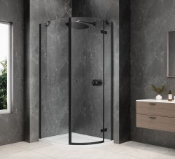 POLYSAN - GLOBE BLACK čtvrtkruhový sprchový kout 800x900, čiré sklo, pravé (GB2890RB)