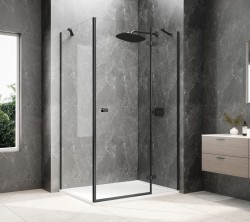 POLYSAN - GLOBE BLACK obdélníkový sprchový kout 800x1000, čiré sklo, pravé (GB1080-3415RB)