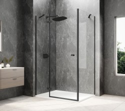 POLYSAN - GLOBE BLACK obdélníkový sprchový kout 800x900, čiré sklo, levé (GB1080-3315LB)