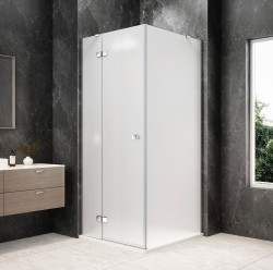 POLYSAN - GLOBE CHROME čtvercový sprchový kout 800x800, matné sklo, levé (GB1080-3215MLC)