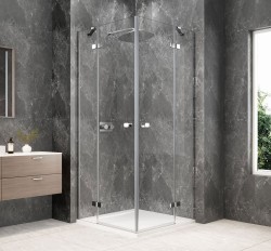 POLYSAN - GLOBE CHROME čtvercový sprchový kout 800x800, rohový vstup, čiré sklo (GB5880C)