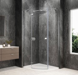 POLYSAN - GLOBE CHROME čtvrtkruhový sprchový kout 1000x900, čiré sklo, levé (GB2190LC)