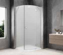POLYSAN - GLOBE CHROME čtvrtkruhový sprchový kout 800x800, matné sklo, pravé (GB2680MRC)