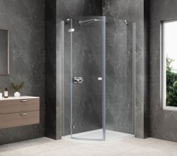 POLYSAN - GLOBE CHROME čtvrtkruhový sprchový kout 800x900, čiré sklo, levé (GB2890LC)