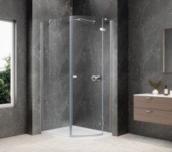 POLYSAN - GLOBE CHROME čtvrtkruhový sprchový kout 800x900, čiré sklo, pravé (GB2890RC)