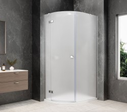 POLYSAN - GLOBE CHROME čtvrtkruhový sprchový kout 800x900, matné sklo, levé (GB2890MLC)