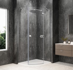 POLYSAN - GLOBE CHROME čtvrtkruhový sprchový kout 900x800, čiré sklo, pravé (GB2980RC)