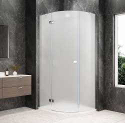 POLYSAN - GLOBE CHROME čtvrtkruhový sprchový kout 900x800, matné sklo, levé (GB2980MLC)