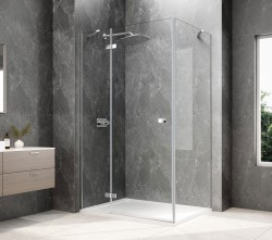 POLYSAN - GLOBE CHROME obdélníkový sprchový kout 1000x800, čiré sklo, levé (GB1010-3215LC)