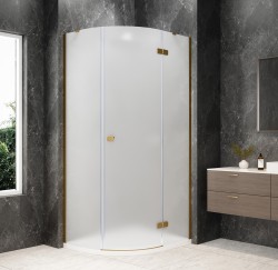 POLYSAN - GLOBE GOLD MATT čtvrtkruhový sprchový kout 1000x900, matné sklo, pravé (GB2190MRG)