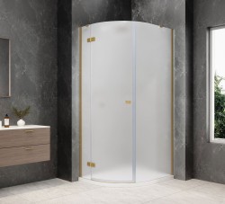 POLYSAN - GLOBE GOLD MATT čtvrtkruhový sprchový kout 800x1000, matné sklo, levé (GB2810MLG)
