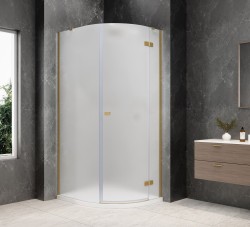 POLYSAN - GLOBE GOLD MATT čtvrtkruhový sprchový kout 800x1000, matné sklo, pravé (GB2810MRG)