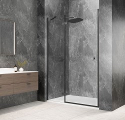 POLYSAN - GLOBE GUN METAL sprchové dveře do niky 800, čiré sklo, levé (GB1080LGM)