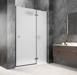 POLYSAN - GLOBE GUN METAL sprchové dveře do niky 800, matné sklo, pravé (GB1080MRGM)