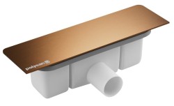 POLYSAN - KAZUKO vaničkový sifon, DN40, krytka měď mat (26377)