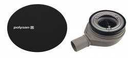 POLYSAN - MIRAI vaničkový sifon, průměr 90, DN40, krytka černá mat (72730B)