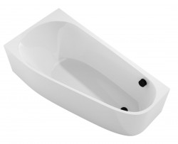 POLYSAN - PROJEKTA L MONOLITH asymetrická stojící vana 156x77x60cm, bílá (20111M)
